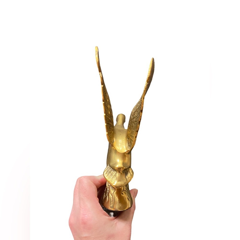 Vintage Solid Brass Flying Duck Figurine Mid Century Modern 8” - Picture 2 of 4